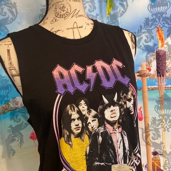 🍀 NWT! AC⚡️DC Highway To Hell 1979 Tour Tank! - Picture 4 of 13